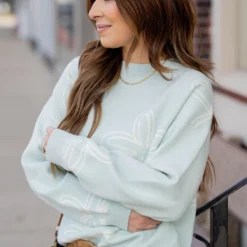 Retro Floral Sweater -Women's Clothing Store untitled 5499