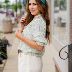 Cherry Blossoms Ruffle Front Blouse -Women's Clothing Store untitled 5507 1382040a c598 4421 bf17 bd467d356a93