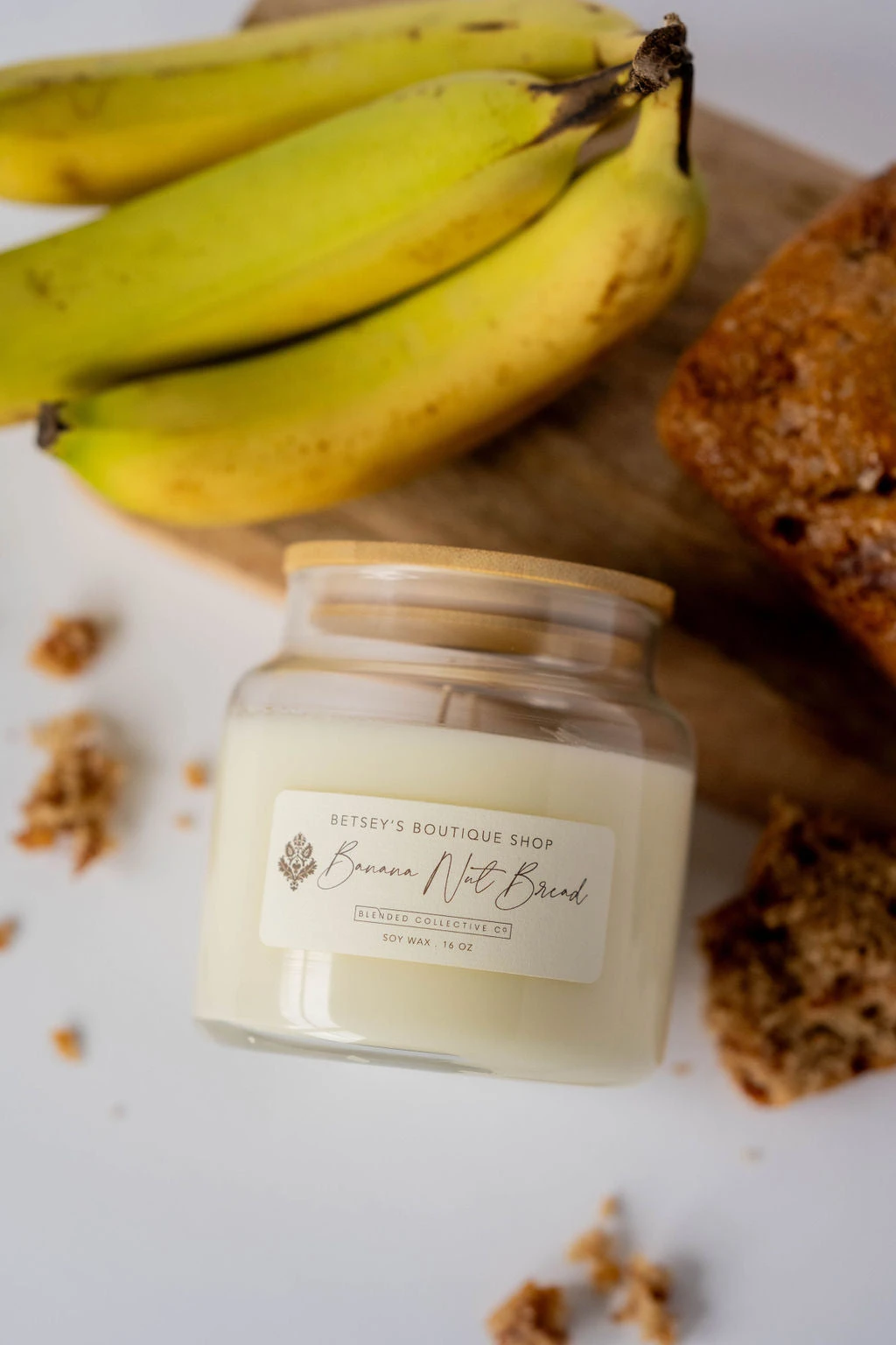 Betsey's Exclusive Banana Nut Bread Soy Wax Candle - 16oz 3 Betsey's Exclusive Banana Nut Bread Soy Wax Candle - 16oz - Image 3