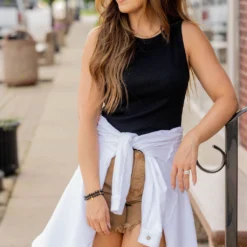 Lightly Ribbed Basic Tank -Women's Clothing Store untitled 5625 e278dff4 77ff 483d 8cd7 941b5a6f39ce