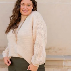 Betsey's High Neck Detailed Sweater -Women's Clothing Store untitled 5685