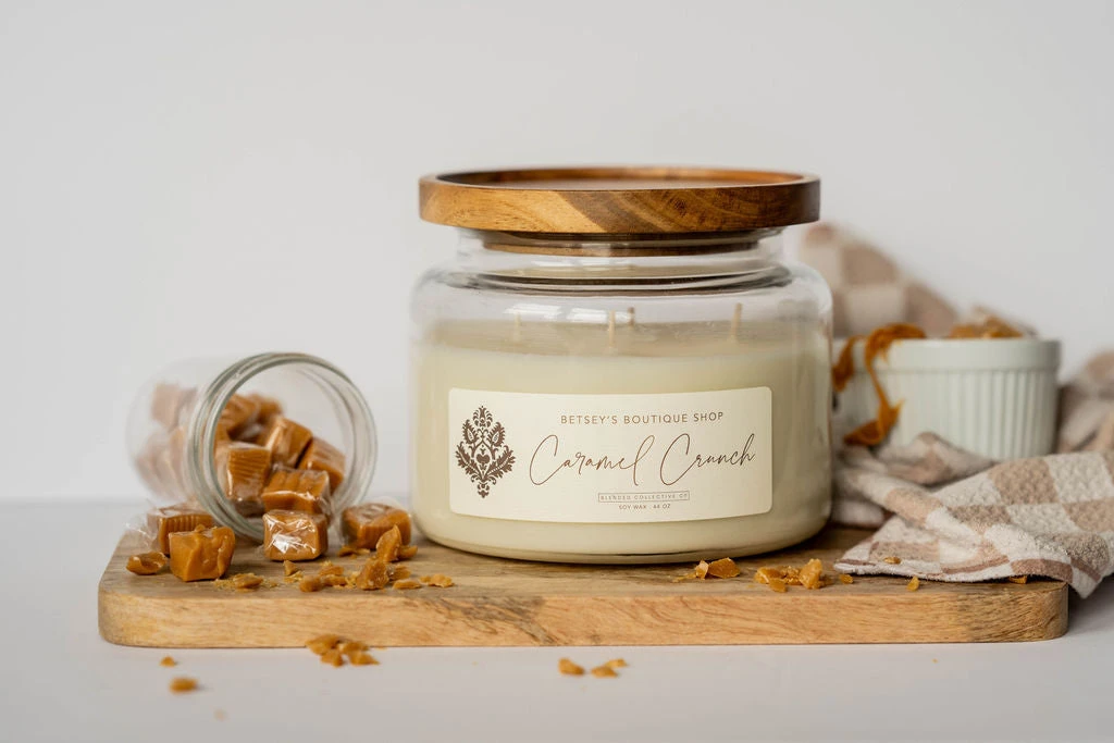 Betsey's Exclusive Caramel Crunch Soy Wax Candle - 44oz 1 Betsey's Exclusive Caramel Crunch Soy Wax Candle - 44oz