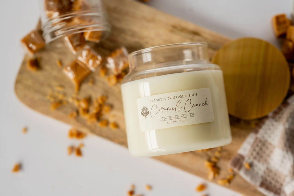 Betsey's Exclusive Caramel Crunch Soy Wax Candle - 16oz 6 Betsey's Exclusive Caramel Crunch Soy Wax Candle - 16oz - Image 6