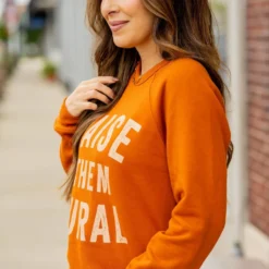 Bold Raise Them Rural Graphic Crewneck -Women's Clothing Store untitled 5788 887634