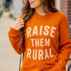 Bold Raise Them Rural Graphic Crewneck -Women's Clothing Store untitled 5789 247469