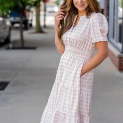 Gingham Short Sleeve Tiered Dress 15 Gingham Short Sleeve Tiered Dress -Women's Clothing Store untitled 5793 04f49cd3 78ab 4685 86e1 7fdab2798a1a