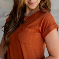 Vintage Pocket Accented Tee Dress 23 Vintage Pocket Accented Tee Dress -Women's Clothing Store untitled 5814