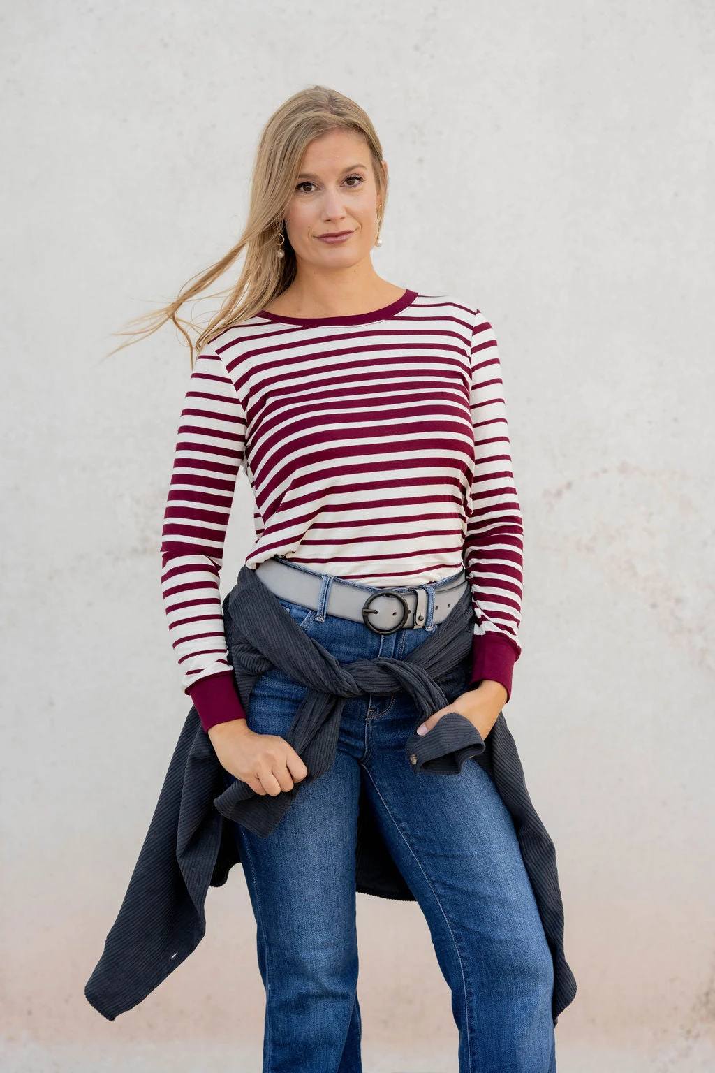 Ombre Striped Long Sleeve Tee 2 Ombre Striped Long Sleeve Tee - Image 2