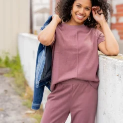 So Soft Mid Seam Tee -Women's Clothing Store untitled 5888