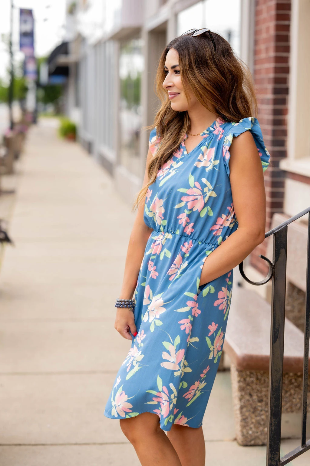 Painted Petals Ruffle Trim Dress 5 Painted Petals Ruffle Trim Dress - Image 5