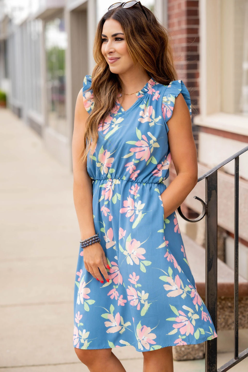 Painted Petals Ruffle Trim Dress 9 Painted Petals Ruffle Trim Dress - Image 9