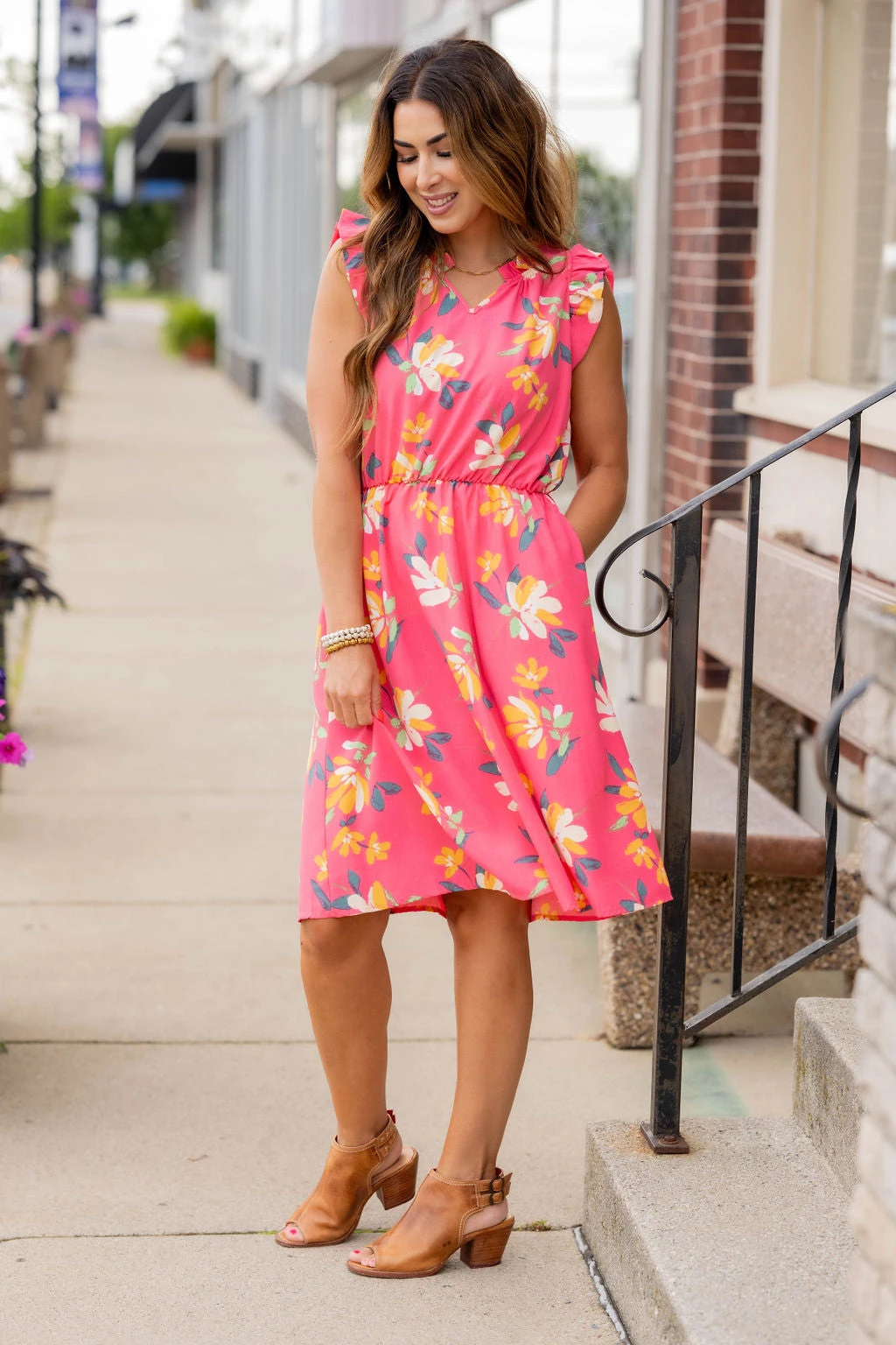 Painted Petals Ruffle Trim Dress 11 Painted Petals Ruffle Trim Dress - Image 11