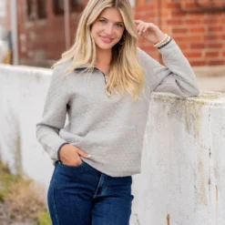 Quilted Quarter Zip Pullover 31 Quilted Quarter Zip Pullover -Women's Clothing Store untitled 5964 f306b6c0 270f 41f5 877b d20b5c833626