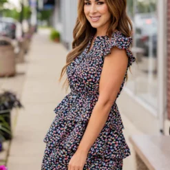 Wild Side Tiered Flutter Trim Dress -Women's Clothing Store untitled 5979 917a4dd0 1efd 40c3 920e b1c6d9db7edf