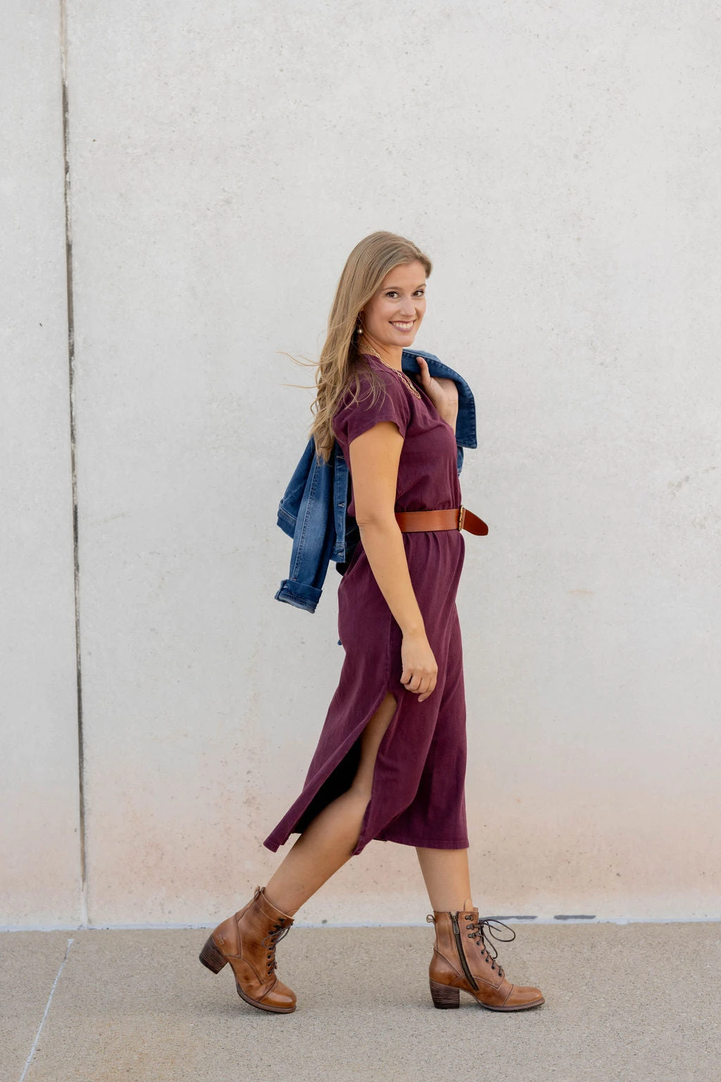 Vintage Side Slit Midi Tee Dress 7 Vintage Side Slit Midi Tee Dress - Image 7