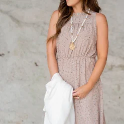 Scattered Daisies Cinched Trim Dress