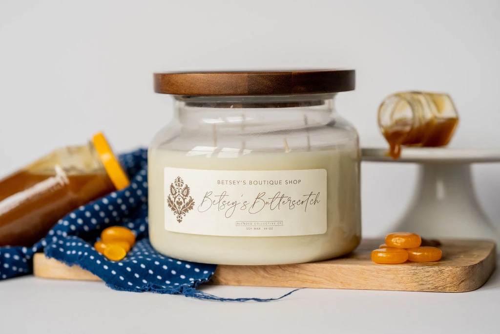 Betsey's Exclusive Butterscotch Soy Wax Candle - 44oz 2 Betsey's Exclusive Butterscotch Soy Wax Candle - 44oz - Image 2