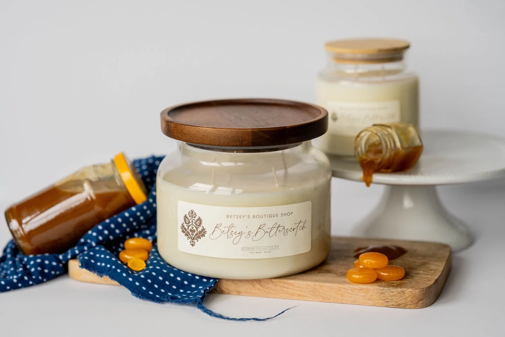 Betsey's Exclusive Butterscotch Soy Wax Candle - 44oz 3 Betsey's Exclusive Butterscotch Soy Wax Candle - 44oz - Image 3