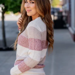 Marled Color Blocked Knit Sweater -Women's Clothing Store untitled 6080 266d38ba 89f3 4f07 97af 59a8393fcfd0