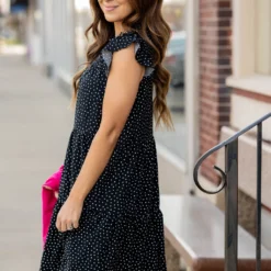 Speckled Smocked Top Dress -Women's Clothing Store untitled 6082