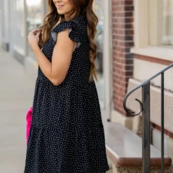 Speckled Smocked Top Dress -Women's Clothing Store untitled 6096