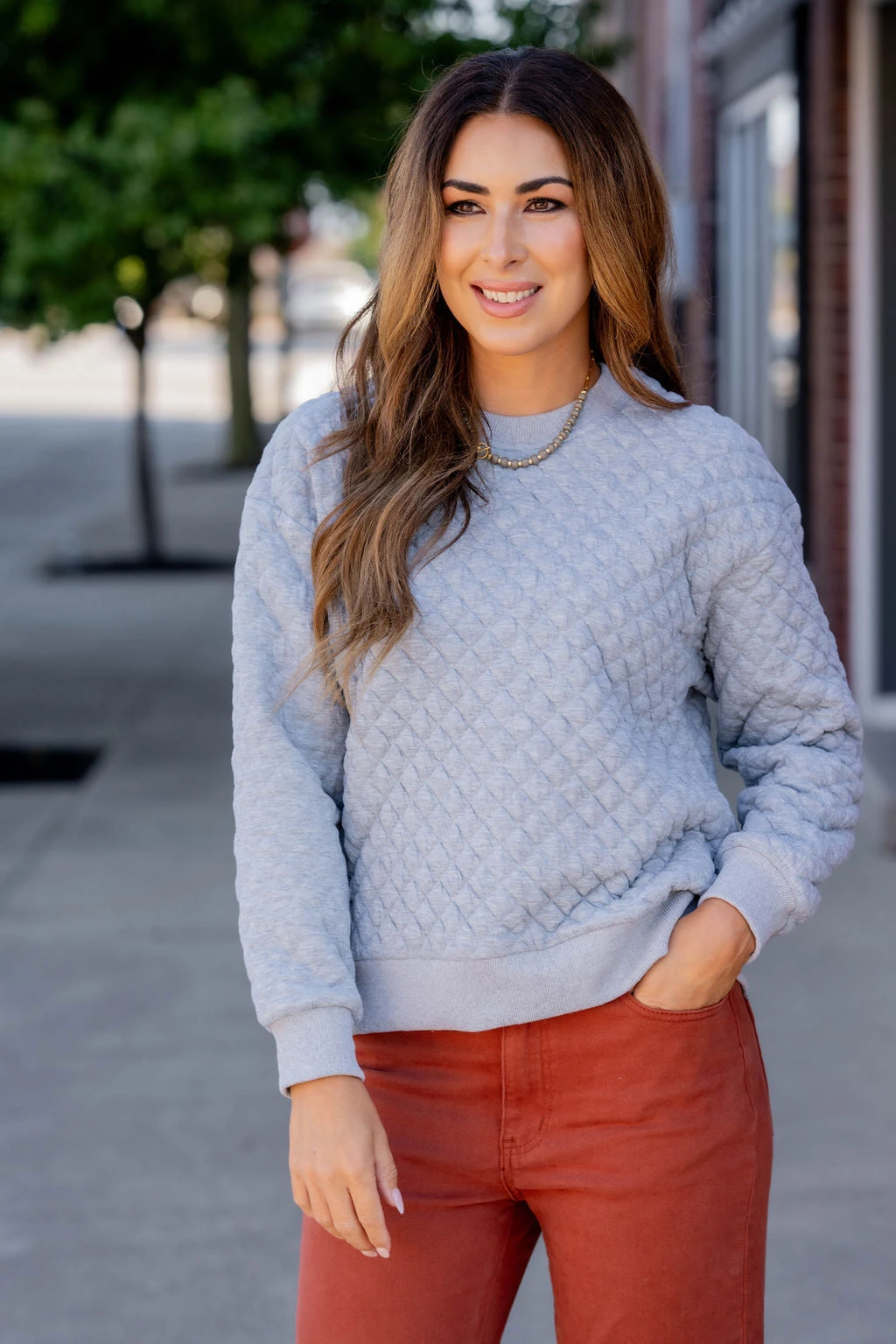 Quilted Crewneck Sweatshirt 1 Quilted Crewneck Sweatshirt