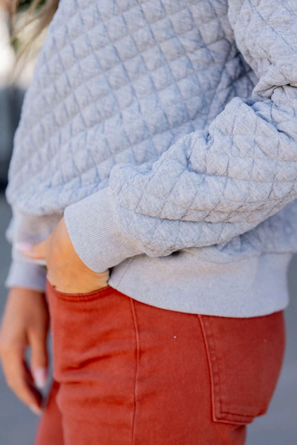 Quilted Crewneck Sweatshirt 6 Quilted Crewneck Sweatshirt - Image 6