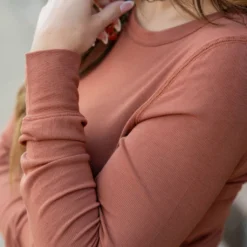 Lightly Ribbed Simple Long Sleeve Tee 25 Lightly Ribbed Simple Long Sleeve Tee -Women's Clothing Store untitled 6149