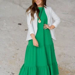 Tiered Tie Neck Maxi Dress 21 Tiered Tie Neck Maxi Dress -Women's Clothing Store untitled 6152