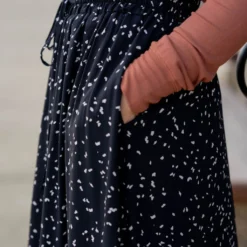 Speckled Ruffle Bottom Maxi Skirt -Women's Clothing Store untitled 6164