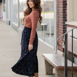 Speckled Ruffle Bottom Maxi Skirt -Women's Clothing Store untitled 6170 23db1947 4f55 48fd a5b0 f1787d18a1b1