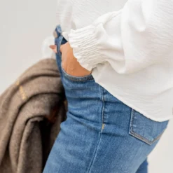 Everyday Cinched Trim V Blouse -Women's Clothing Store untitled 6269 588365