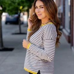 Striped Color Pop Sweater Tee 16 Striped Color Pop Sweater Tee -Women's Clothing Store untitled 6333