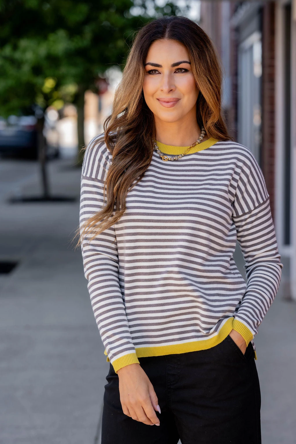 Striped Color Pop Sweater Tee 6 Striped Color Pop Sweater Tee - Image 6