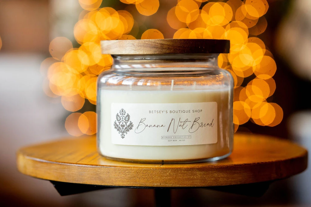 Betsey's Exclusive Banana Nut Bread Soy Wax Candle - 44oz 4 Betsey's Exclusive Banana Nut Bread Soy Wax Candle - 44oz - Image 4