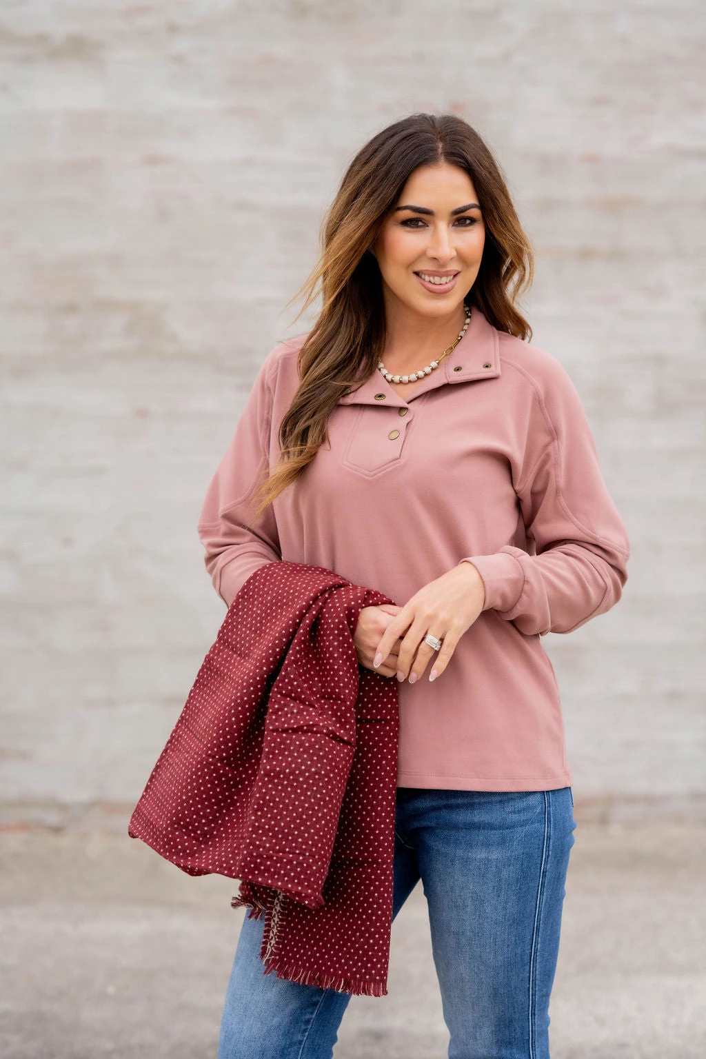 Rib Accented Button Pullover 16 Rib Accented Button Pullover - Image 16