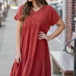 Flowy Tiered Midi Dress 21 Flowy Tiered Midi Dress -Women's Clothing Store untitled 6403