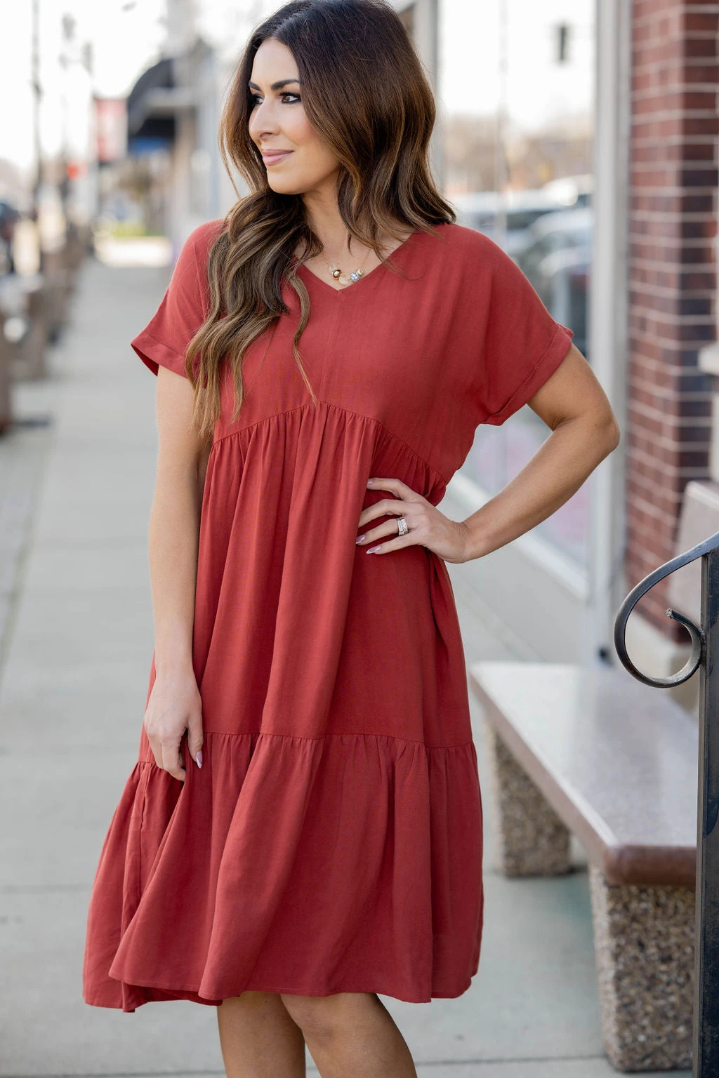 Flowy Tiered Midi Dress 5 Flowy Tiered Midi Dress - Image 5