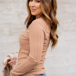 Braided Textured Long Sleeve Tee 25 Braided Textured Long Sleeve Tee -Women's Clothing Store untitled 6422