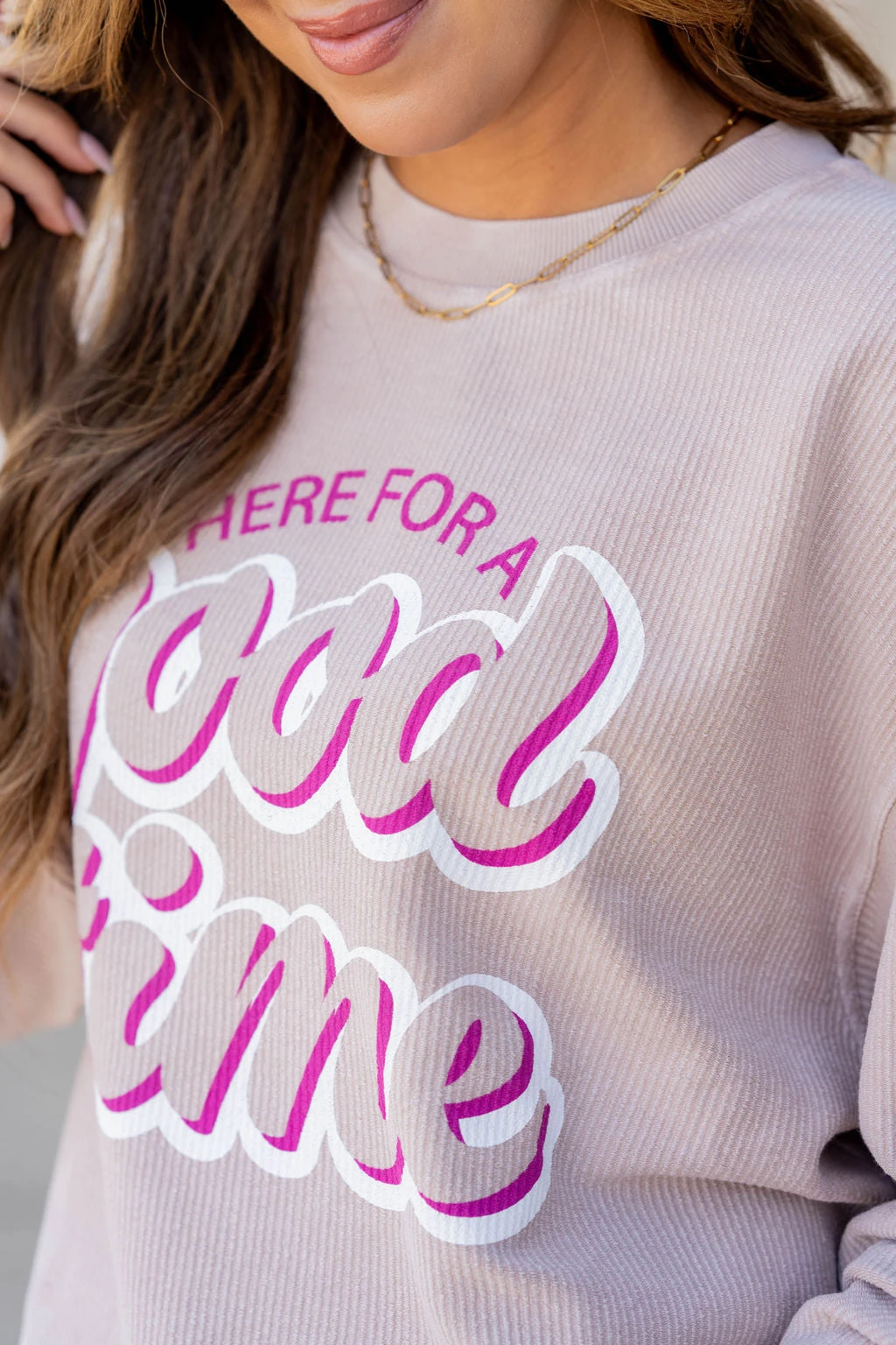 Here For A Good Time Ribbed Graphic Crewneck 5 Here For A Good Time Ribbed Graphic Crewneck - Image 5