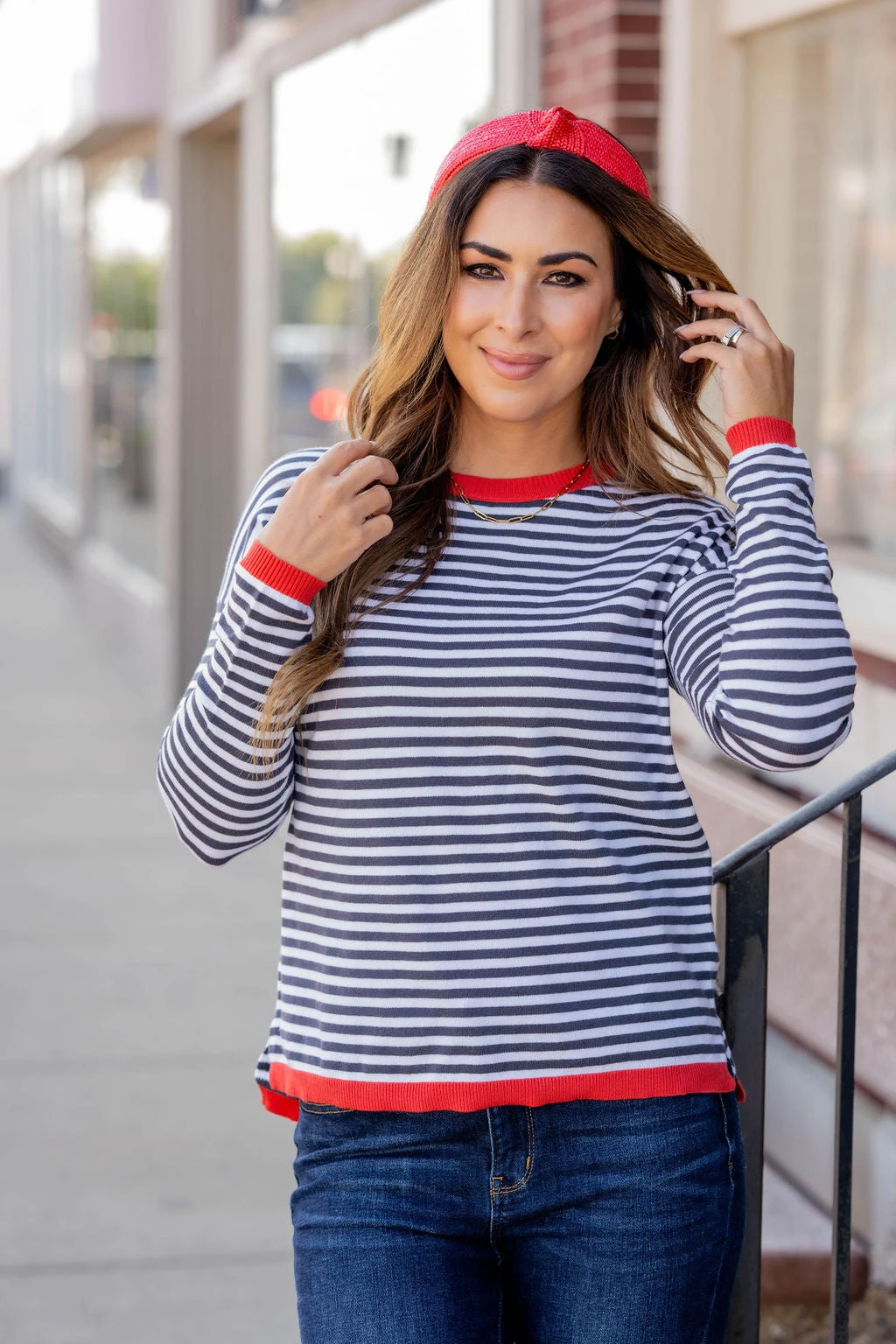 Striped Color Pop Sweater Tee 8 Striped Color Pop Sweater Tee - Image 8