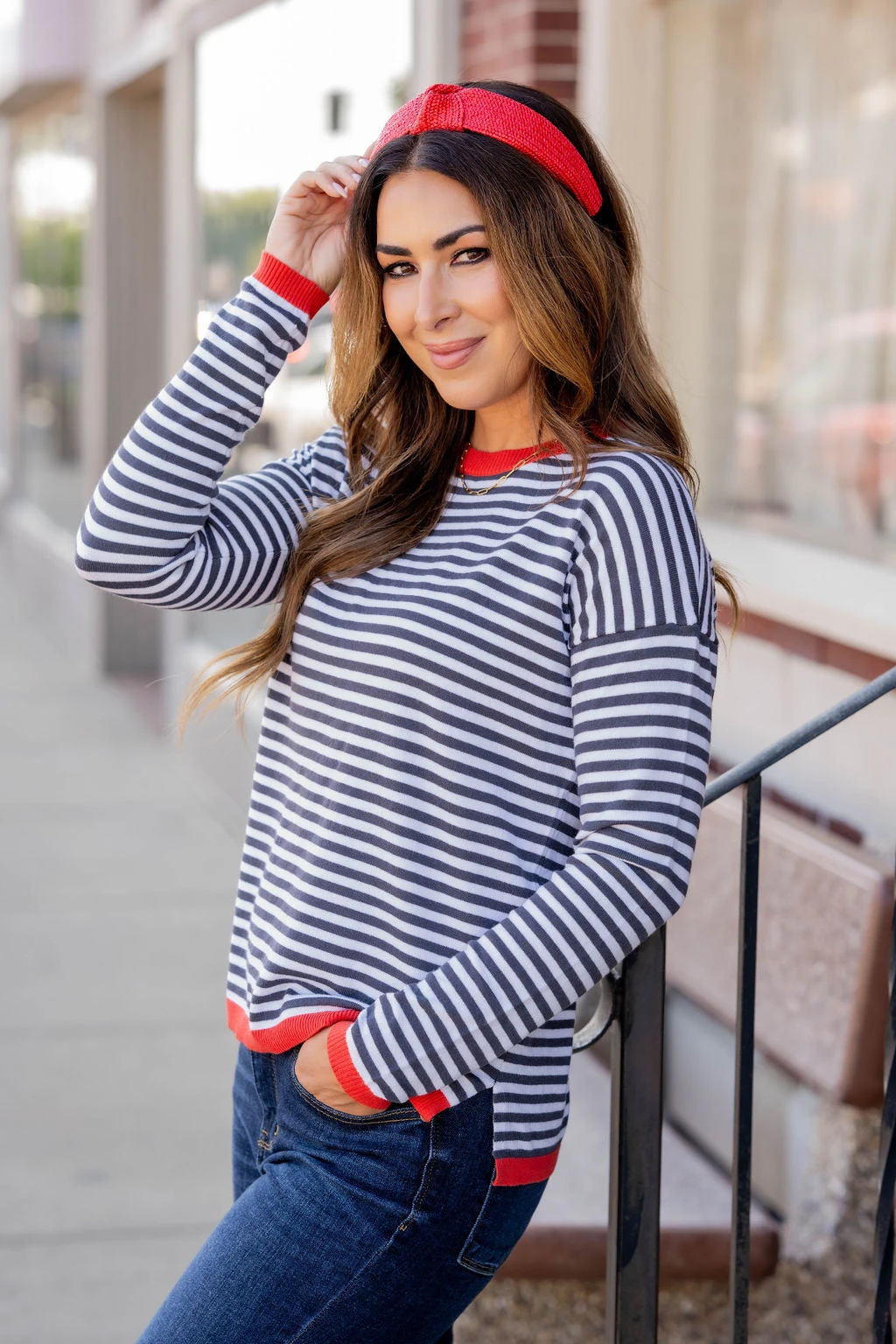 Striped Color Pop Sweater Tee 13 Striped Color Pop Sweater Tee - Image 13