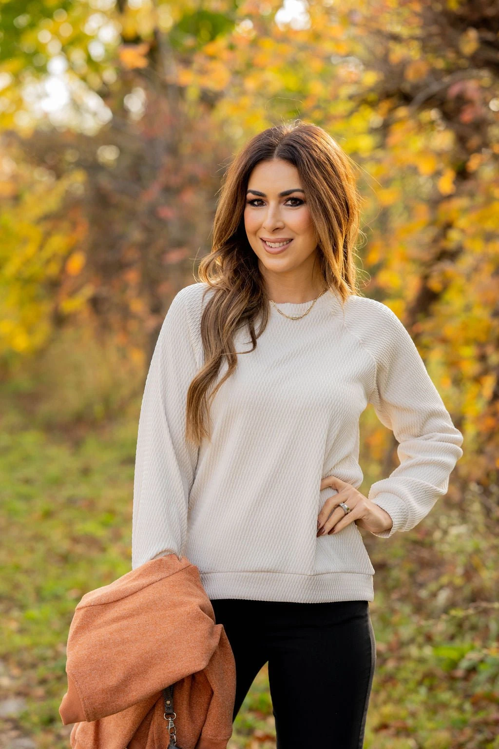 Woven Textured Sweatshirt 2 Woven Textured Sweatshirt - Image 2