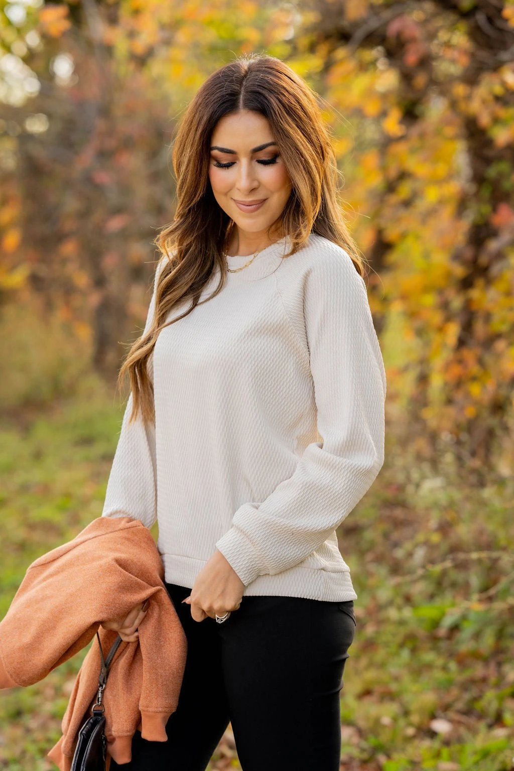 Woven Textured Sweatshirt 3 Woven Textured Sweatshirt - Image 3