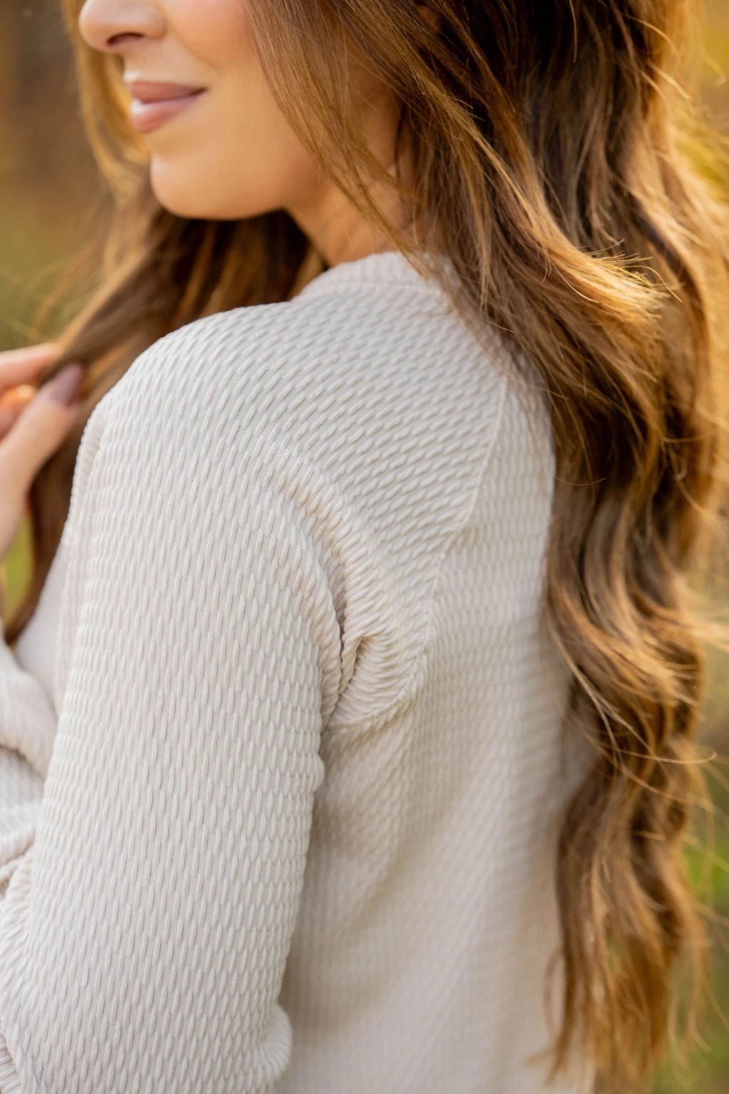 Woven Textured Sweatshirt 5 Woven Textured Sweatshirt - Image 5