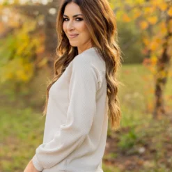 Woven Textured Sweatshirt 17 Woven Textured Sweatshirt -Women's Clothing Store untitled 6526 405672