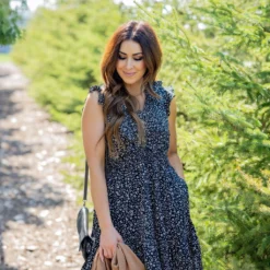 Speckle Ruffle Accented Dress 22 Speckle Ruffle Accented Dress -Women's Clothing Store untitled 6531 eb423d33 d6ad 4df9 a2a9 afd6f161906c