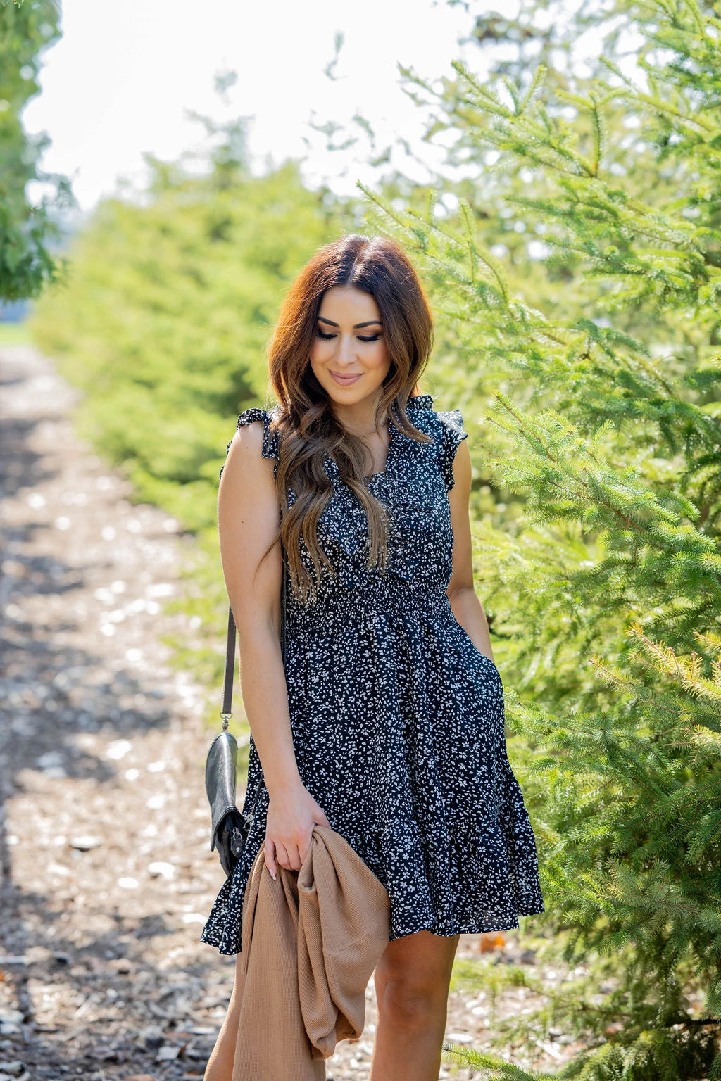 Speckle Ruffle Accented Dress 3 Speckle Ruffle Accented Dress - Image 3