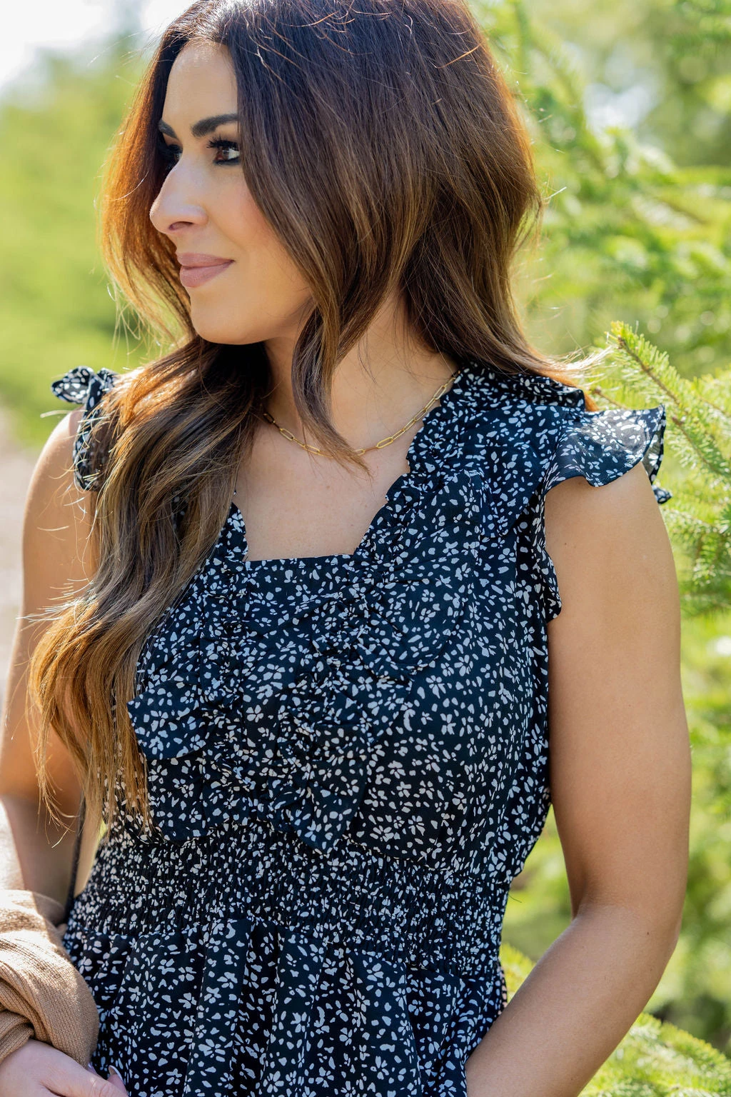 Speckle Ruffle Accented Dress 7 Speckle Ruffle Accented Dress - Image 7