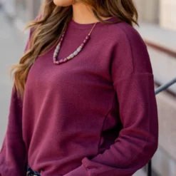 Woven Textured Relaxed Sleeve Sweatshirt 37 Woven Textured Relaxed Sleeve Sweatshirt -Women's Clothing Store untitled 6573